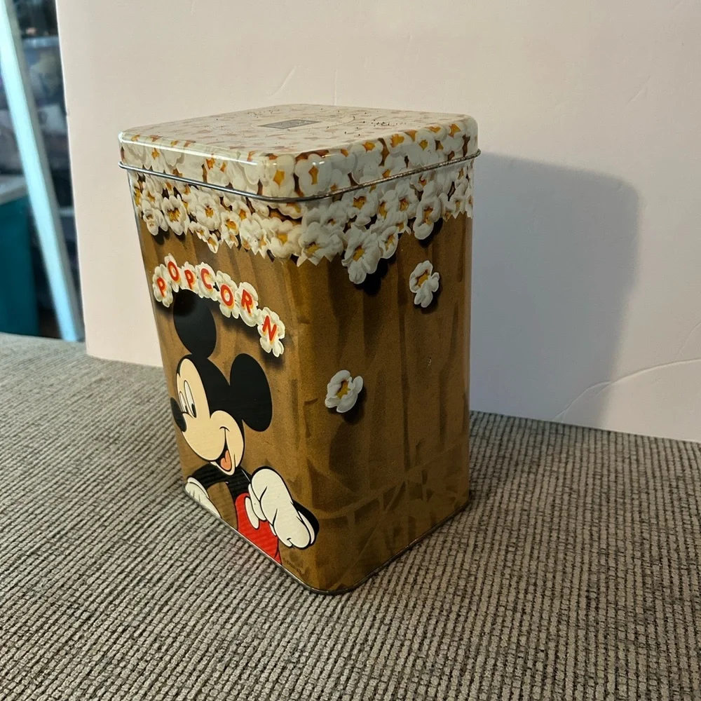 Disney Mickey Mouse Popcorn Tin 1997 collectible shelf decor